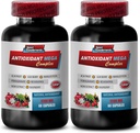 multivitamine antioxydante - ANTIOXIDANT MEGA COMPLEX 1440 MG - Resvératrol complexe, pilules de baies d'açai, Trans-resvératrol, pilules de baies de Goji, capsules d'extrait de grenade, Mangosteen - 2B 120 Capsules