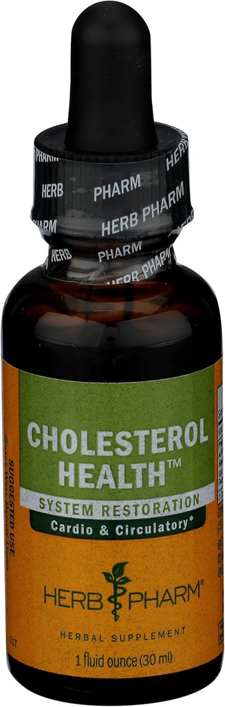 Herb Pharm Cholestérol Santé Formule liquide à base de plantes pour le soutien cardiovasculaire et circulatoire - 1 Ounce
