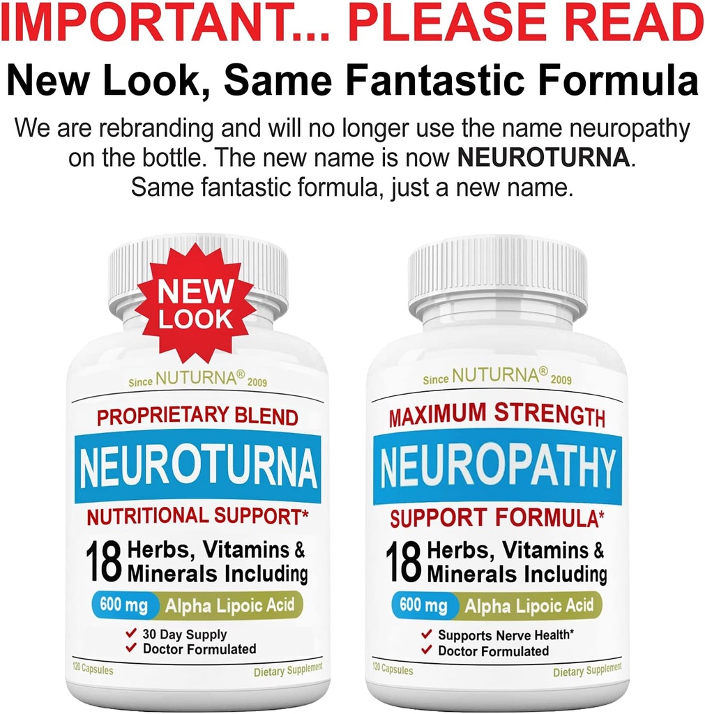(3 Pack) Supplément de soutien à la neuropathie avec 600 mg d'acide alpha lipoïque - Benfotiamine, périphérique, pieds, doigts des mains Jambes orteil, meilleure force maximale Vitamines renouvelables naturelles - 360 capsules, 90 jours
