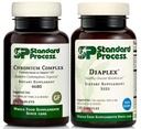 Métabolisme de processus standard et ensemble de santé digestive - Complexe de chrome et suppléments diététiques diaplexiques - soutient la fonction Digestion des glucides et pancréas - Suppléments de chrome avec vitamine A