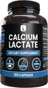 Ingrédients originaux purs Lactate de calcium (365 Capsules) Pas de Magnésium ou de Rice Fillers, Toujours Pure, Verified Lab