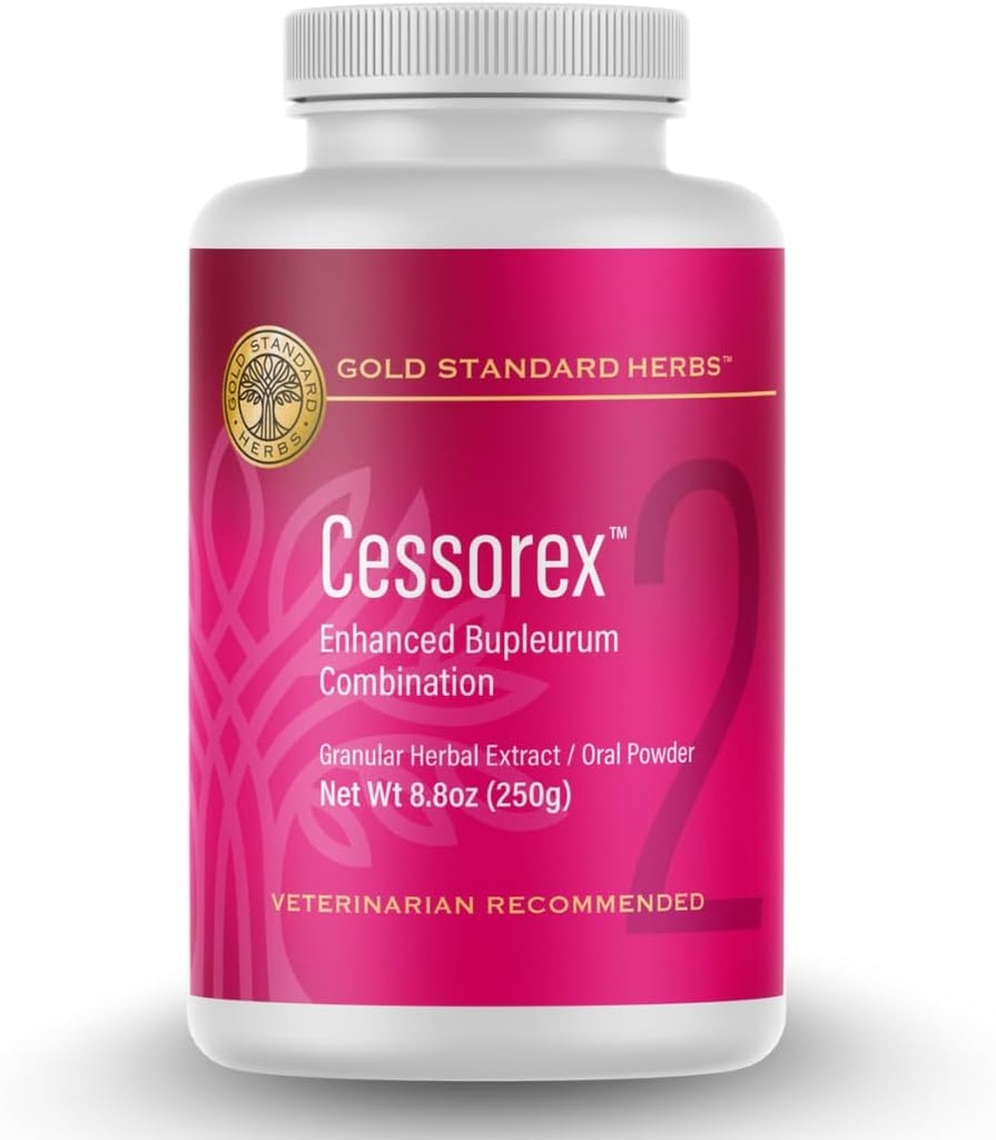 Cessorex Allergy Relief and Skin Immune Function Support Supplément pour chiens par Gold Standard Herbs, All Natural Bupleurum Combinaison, 250 grammes de poudre