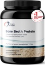 Designs for Health Bone Broth Protein Powder - 26g Herbe-Fed, Collagen-Rich Protein Beef Protein Isolate – Non aromatisé, Paléo, Non-OGM, Sans Lait (30 portions / 810g)