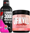 PROSUPPS L-Carnitine 3000 Stimulant Liquid Shots (Berry) Dr. Jekyll Signature Intense Focus, Energy & Pumps Pre-Workout Powder (Strawberry) Bundle