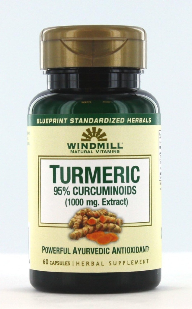 Windmill Turmeric 95 pour cent Curcuminoïdes 1000 Mg Capsules - 60 Ea