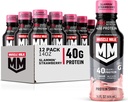 Muscle Lait Pro série Secouer les protéines, Fraise de clammin, 40g Protéines, 14 Fl Oz, 12 Pack