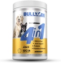 4 en 1 - Probiotique, Soutien articulaire, Peau et manteau, Mâches multivitamine pour chiens, 16,9 oz