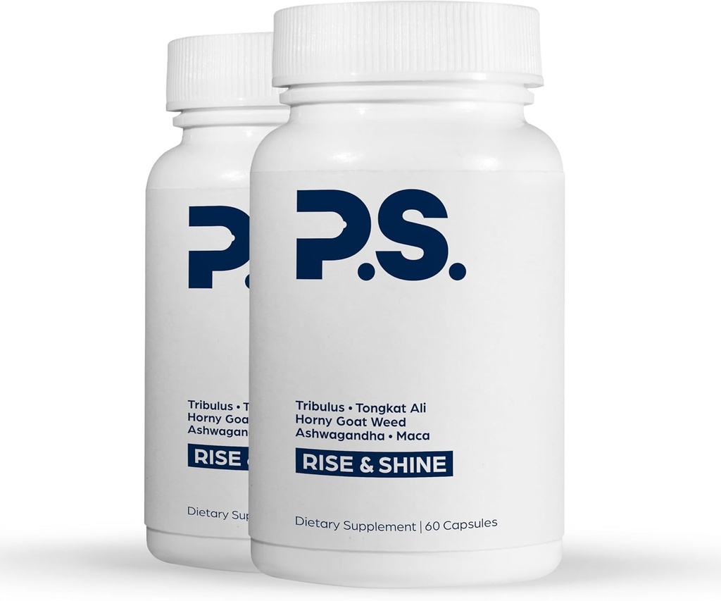 PS Booster Natural Testostérone pour les hommes - Suppléments D3 et Zinc Premium pour les hommes avec Tribulus, Weed Horny Goat, et Tongkat Ali - Suppléments de test et d'énergie (120 capsules)