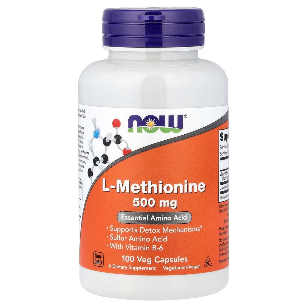 MAINTENANT Aliments L-Méthionine 500 mg 100 Caps