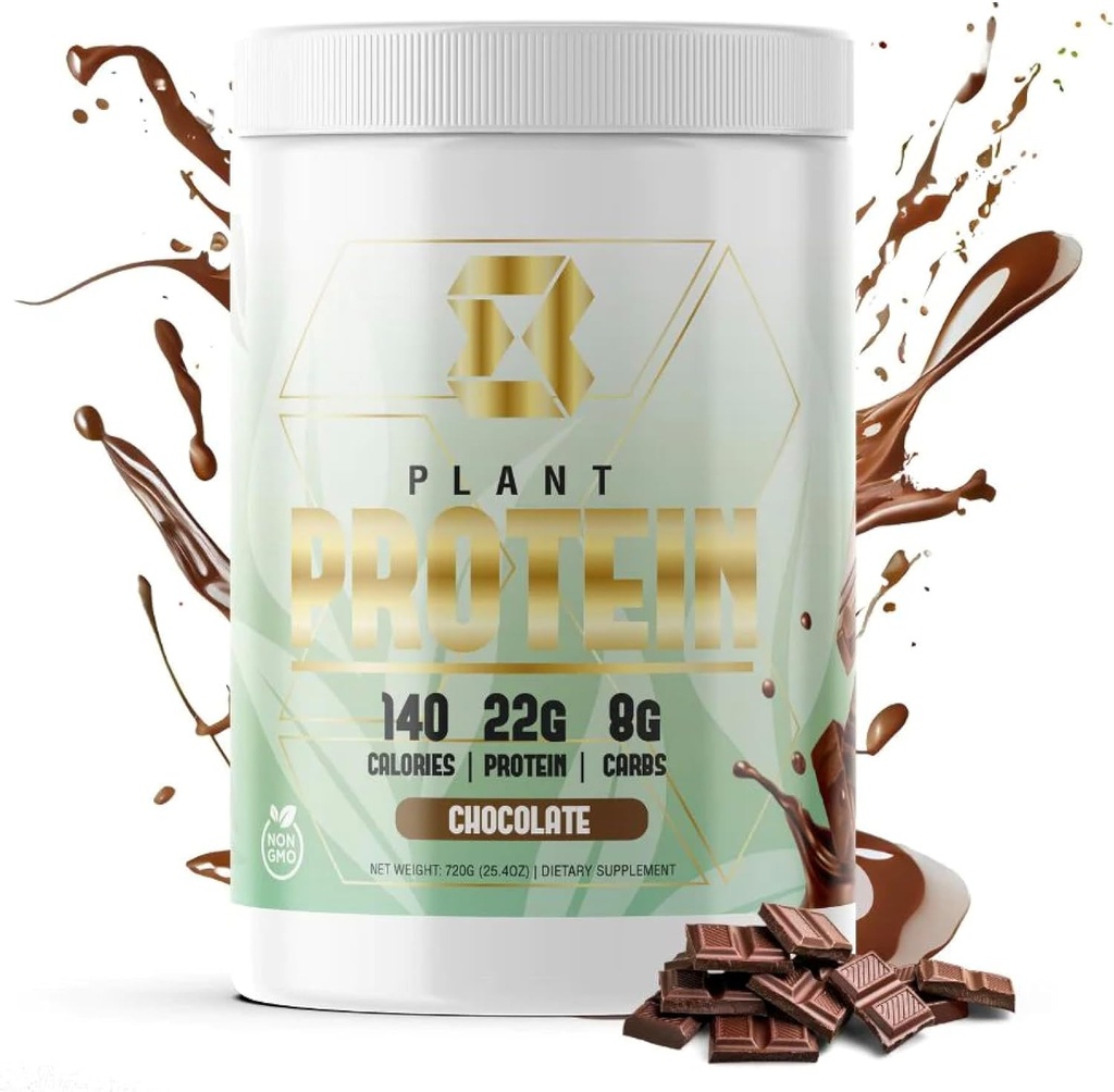 Motiv-8 Protéines à base végétale, 22g Protéines de pois, 140 calories, améliore la récupération, substitut de repas de snack de protéines (20 portions, chocolat)