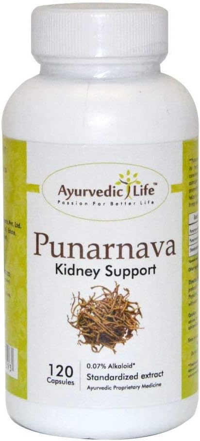 Capsules de Punarnava à base de plantes 350mg Capsules, naturelles, soutient la fonction rénale, la santé de Gut et la digestion saine -120 Nombre