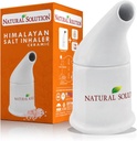 SOLUTION NATURELLE Inhalateur de sel de céramique avec 2 Recharges de sel rose de l'Himalaya, Nettoie le système respiratoire, Congestion Respirante Relief, Inhalateur pour Asthme Blanc 1 Compte