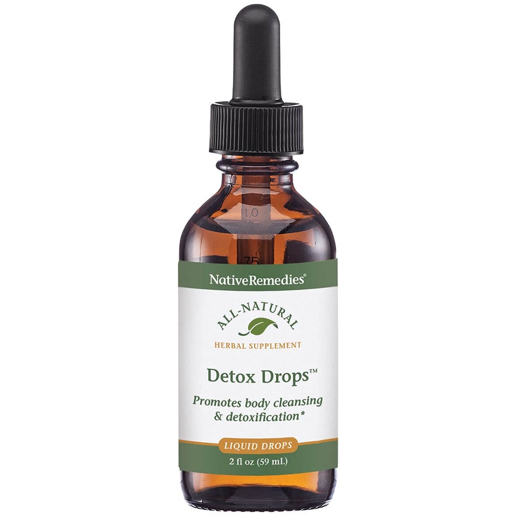 NativeRemedies Détox Drops - Tous les suppléments naturels à base de plantes favorisent le nettoyage systémique du corps, la libération de toxines et la fonction hépatique et la désintoxication - 59 mL