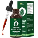 Susop biologique Graviola Extrait de feuille de gouttes liquides.