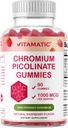 Picolinate de chrome vitamatique 1000 mcg - 90 Gommies - Chromium de haute puissance - Arôme des framboises