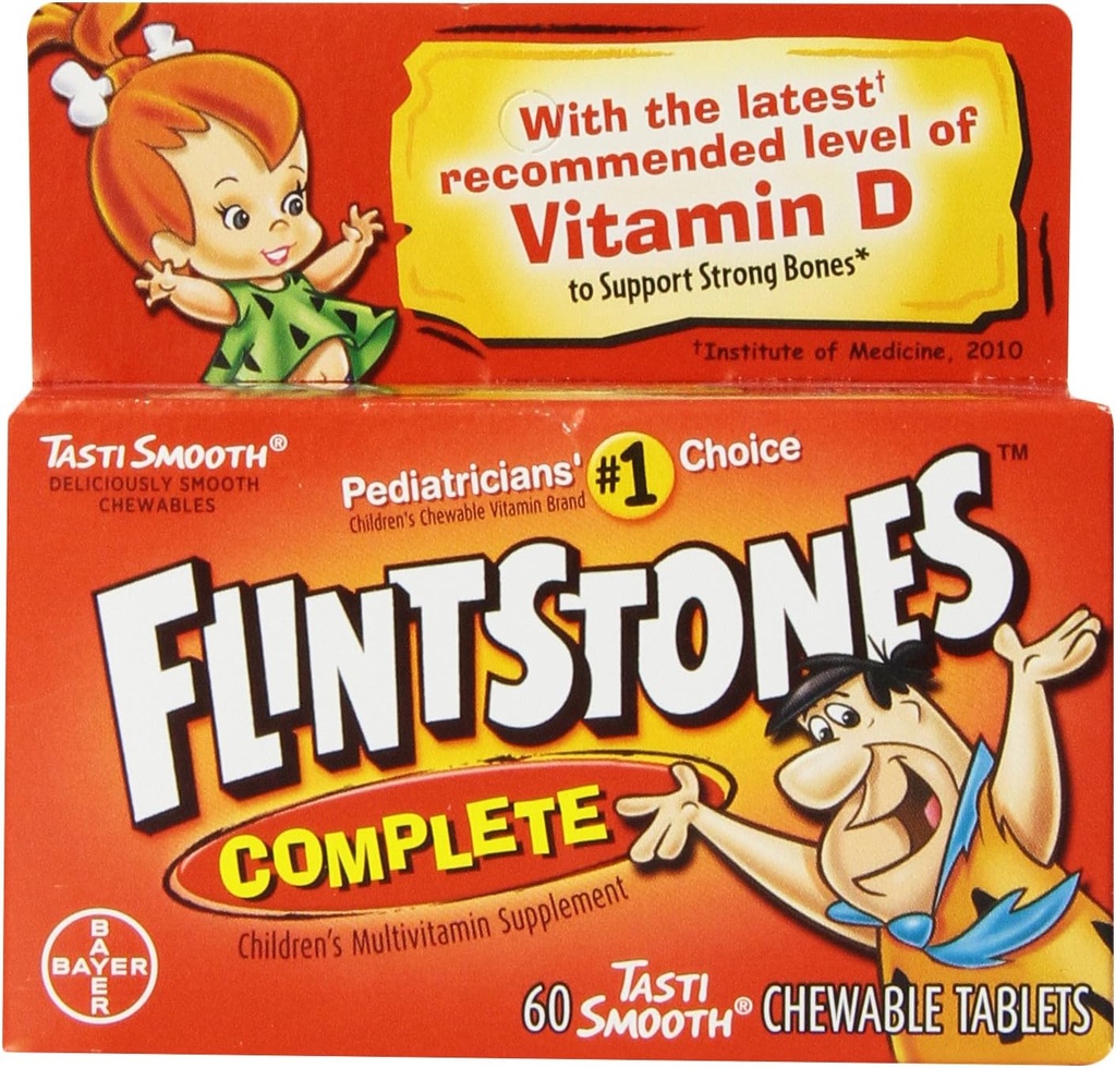 Flintstones Complete Childrens Complete Chewable Supplément, 60 comtes