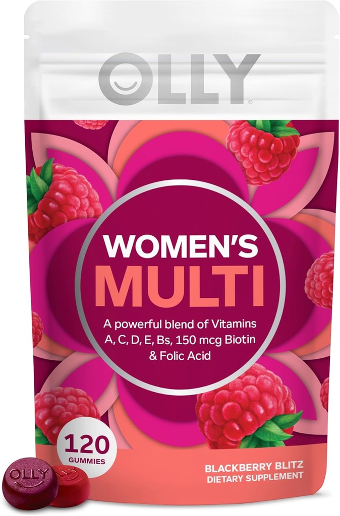 OLLY Teen Girl Multi Gummy, Healthy Skin and Immune System Support, Essential Vitamins, Biotin, Zinc, Chewable Multivitamin, Berry Melon Flavor, 35 Day Supply - 70 Count