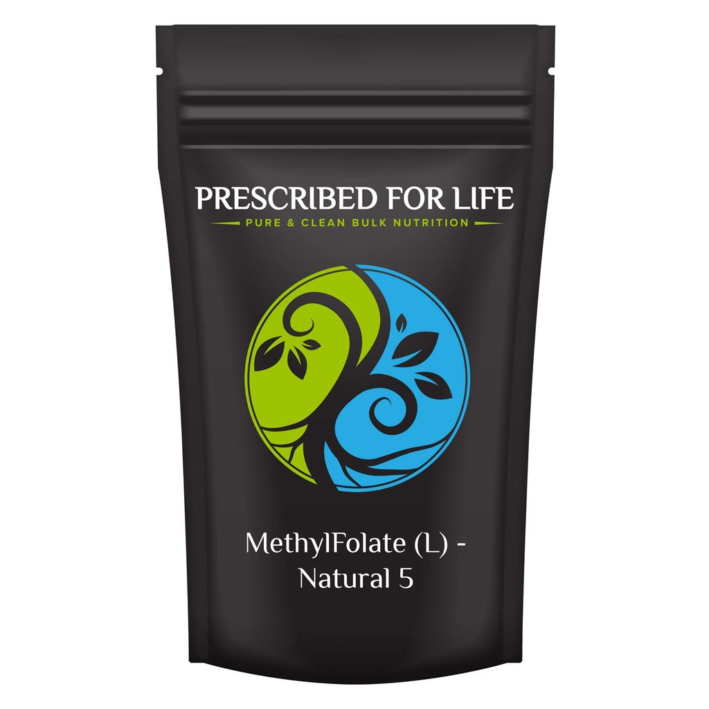 Prescripted For Life Methyl Folate Powder.com L'acide folique biodisponible à l'appui de la santé cérébrale.