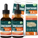Shatavari Extract Hormone Harmony Drops for Women Estrogen Balance, Red Clover, Dong Quai & Black Cohosh Supplément pour le soulagement de la ménopause, PMS Support w/Wild Yam, Vitex Berry. 4 oz