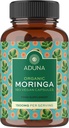 Aduna Organic Moringa Capsules 1500mg.100% Pure Moringa Leaf pour l'énergie, l'immunité et le focus.