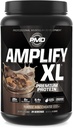 PMD Sports Amplify XL Premium Whey Protéines Supplément Hydro Greens Blend - Glutamine et protéines de lactosérum avec Superfood pour le muscle, la force et la récupération - Toffee Macchiato (24 portions)