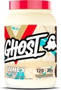 GHOST Poudre de protéines de lactosérum, crème glacée au café - 2LB, 25G de protéines - Mélange de protéines de lactosérum - -Après l'entraînement Fitness & Nutrition Shakes, Smoothies, Cuisson & Cuisine - Soy & Sans gluten