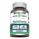Formules étonnantes Melatonin Supplément de 20 Mg par Serving (en anglais seulement) Comprimés non-OGM (en anglais seulement)