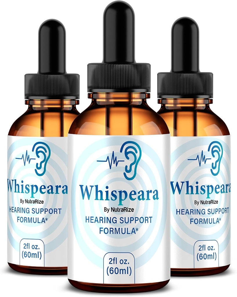 (3 Pack) Whispeara Drops - Official Whispeara to Support Healthy Hearing, Focus and Performance, All Natural Whispeara Hearing Support Formula, Premium Whispeara Gotas Review (90 Servings)