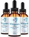 (3 Pack) Whispeara Drops - Whispeara officiel pour soutenir l'ouïe, le focus et la performance en santé, toute la formule naturelle de soutien auditif Whispeara, examen Premium Whispeara Gotas (90 portions)