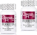 Cardiovascular Research Ferritin Iron Supplement for Women and Men 5 mg 120 Capsules - 2 Pack Saver