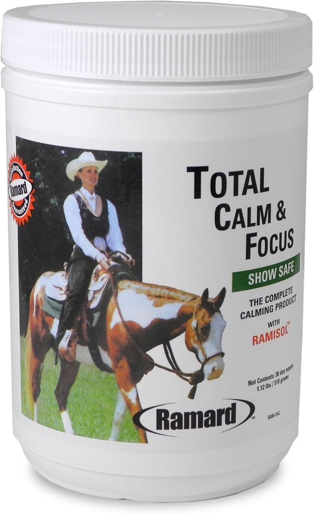 Ramard Total Calm and Focus for Horses Supplement - Magnésium et formule calmante pour les chevaux Show, Training, & Performance Alerte mentale sans somnolence, montrer une préparation sûre et parfaite pour les chevaux 1 Pack