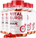 (5 Pack) Vital Surge MAX, VitalSurge Gummies MAX for Men Support, 1050 MG Advanced Max Strength Formula, Male Performance, Vital SurgeMAX Mens