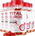 (5 packs) Vital Surge MAX, VitalSurge Gummies MAX pour les hommes Support, 1050 MG Advanced Max Strength Formula, VitalSurge MAX Homme Performance, Vital SurgeMAX Hommes Gummies