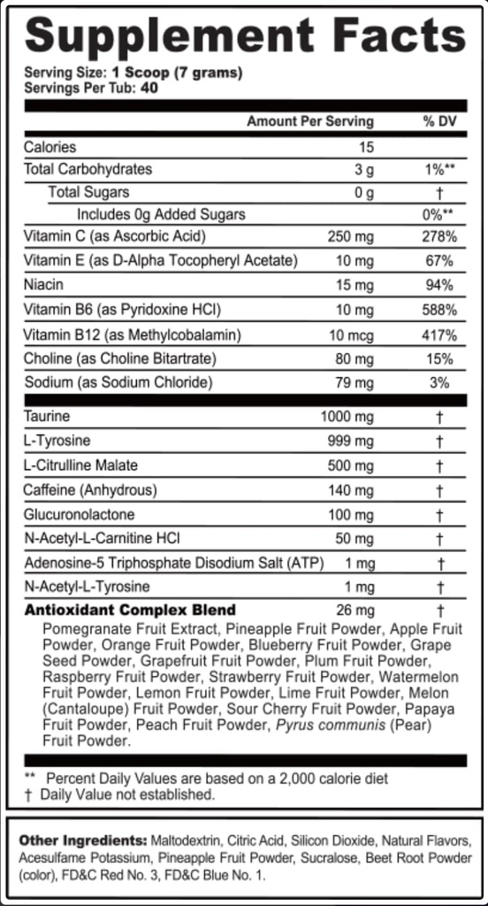 G Fuel Energy Drink Poudre, Pré-entraînement Mélange de caféine pour le jeu, sans sucre Amino Focus, Vitamine + Antioxydants, 9.9oz (Thé vert Citrus, 40 portions)