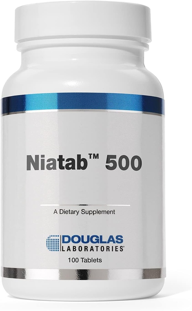 Douglas Laboratories Niatab 500-Flush High Potency Niacin avec libération prolongée pour soutenir la santé cardiovasculaire