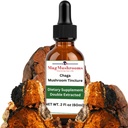 MagMushroom Chaga Extrait de champignons Teinture liquide, Supplément quotidien, Double extrait pour une puissance maximale, 2 Fl. oz., 60 doses quotidiennes