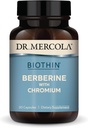 Dr Mercola Biothin Berberine au chrome - Soutient une fonction métabolique saine - Absorption accrue - Non-OGM, sans gluten et sans soja - 30 capsules (30 portions)