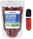 XPRS Nutra Taille 3 Capsules vides - 1000 Compte Capsules de gélatine vides - Pills Bricolage Capsule Remplissage - Remplir Pure Pilule de Bovin Gel Caps pour Do-It-Youlf Suppléments et Vitamines (Noir/Rouge)