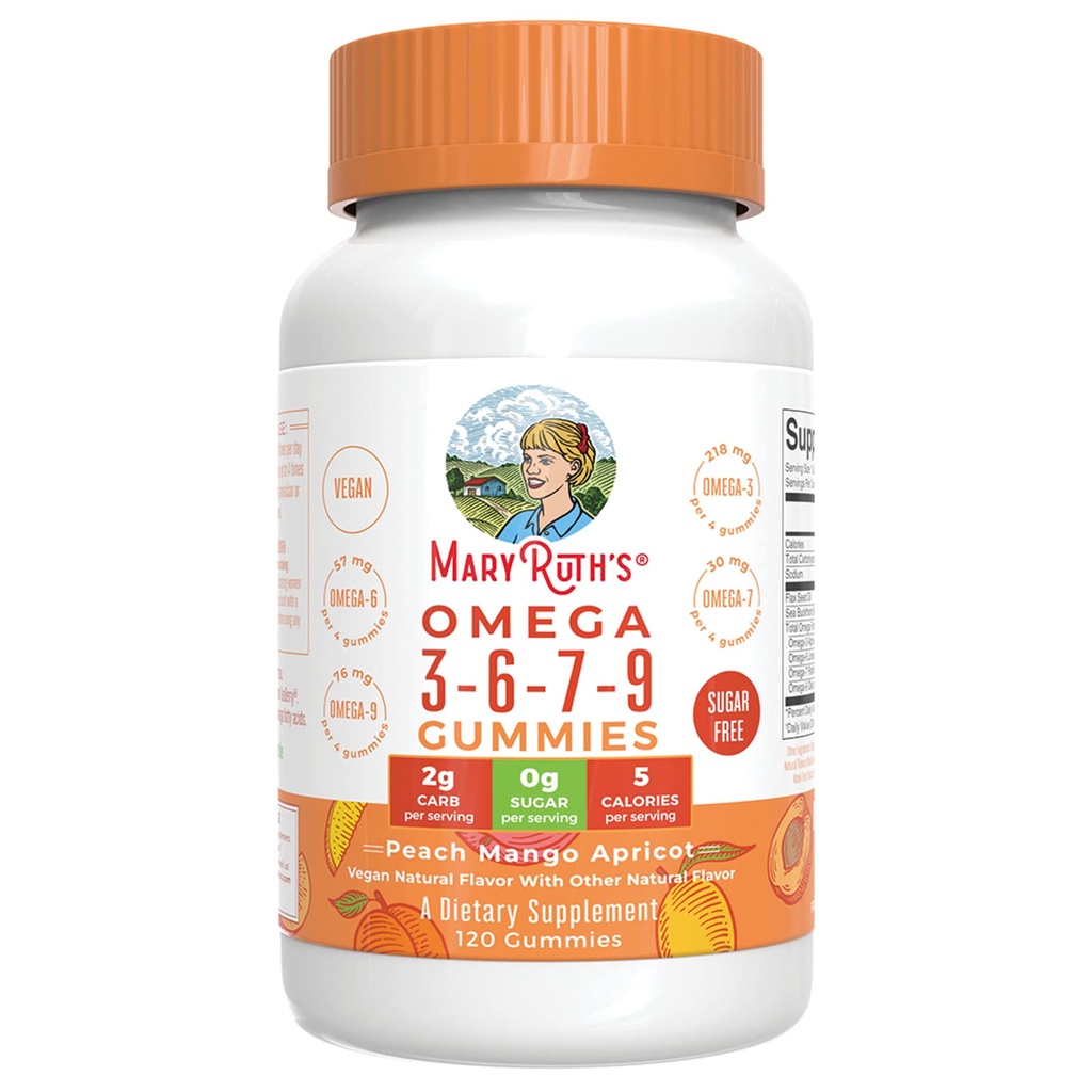 Mary Ruth's Omega 3-6-7-9 Gummies, 120 CT