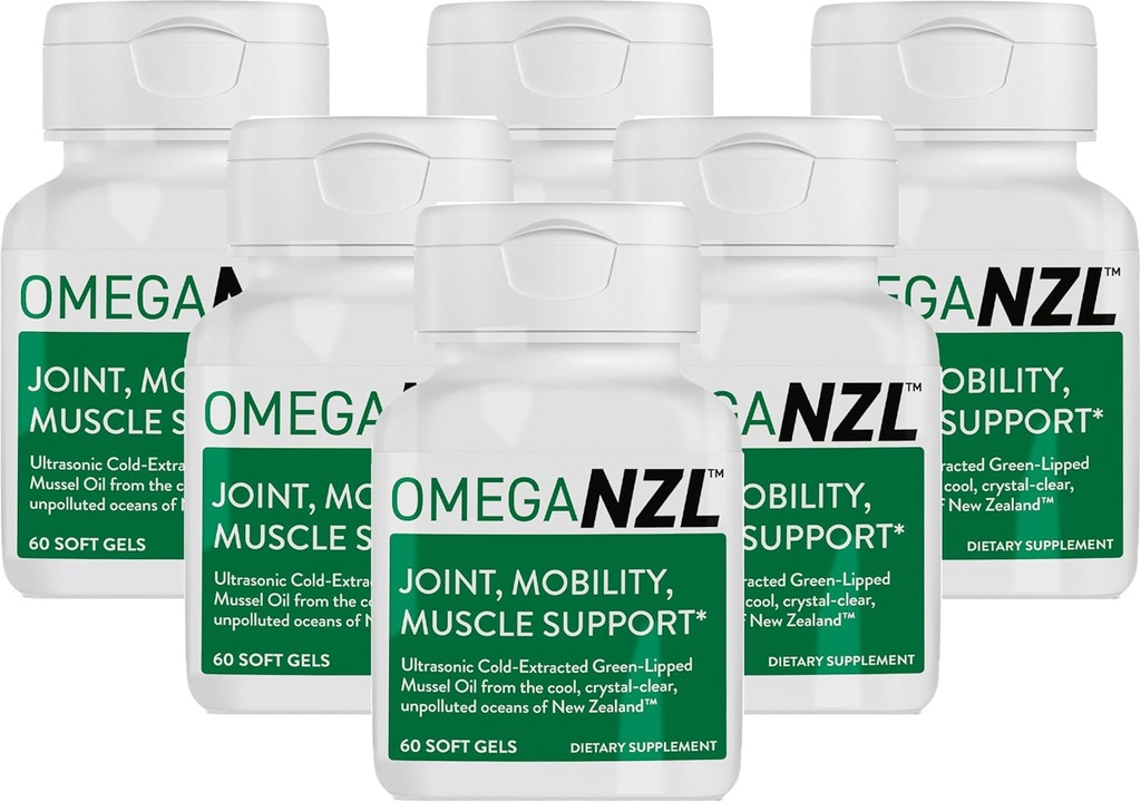 Supplément d'appui pour joint Omega-3 original, meilleur soulagement des muscles naturels, huile de moules à l'état vert, 360 softgels, sans arrière-goût de poisson