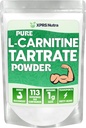 XPRS Nutra L Carnitine L Tartrate en poudre - Premium Pure L Carnitine Tartrate - L-Carnitine - Vegan Friendly Bulk L Carnitine Powder - Amino Acid Supplement (4 once)