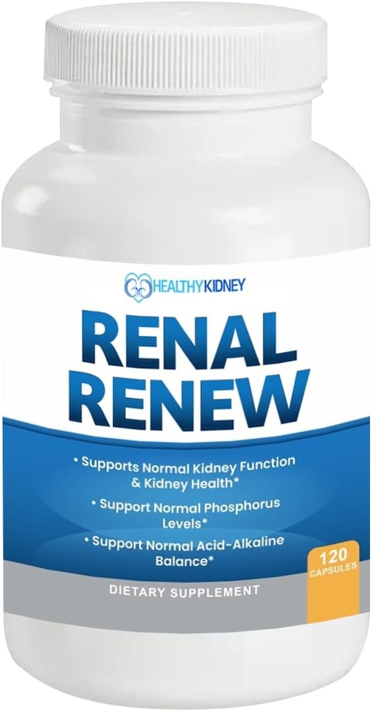 Renal Renew: Advanced Rein Cleanse Detox & Repair Rein Support Supplément. Un supplément intelligent pour le rein rajeunit la santé rénale 120 capsules