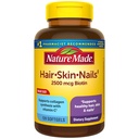 Nature faite peau de cheveux et ongles avec Biotin 2500 mcg, supplément diététique pour la peau de cheveux et ongles santé, 120 Softgels, 120 jours d'approvisionnement