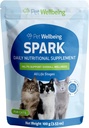 Bien-être des animaux Spark Daily Nutritional Greens Superfood for Cats - Probiotiques, Prébiotiques, Enzymes digestifs, Acides aminés, Antioxydants, Vitamine D, Spiruline - Vétérinaire-formulé 3,53 oz (100 g)