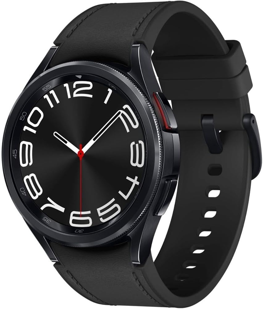 Samsung Galaxy Watch 6 Classic 43mm Smartwatch avec lunette tournante, Fitness Tracker, Entraînement avancé de sommeil, Heart Monitor - Noir (renouvelé)
