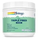 SOLARAY Poudre triple fibre - Supplément de fibre quotidienne pour les femmes et les hommes avec/prébiotiques - Santé Gut, Constipation occasionnelle, Soutien de la santé digestive, Non aromatisé, Vegan, Sans gluten, 30 portions, 14oz