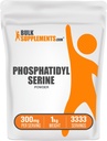 BulkSupplements.com Poudre de Phosphatidylsérine - Supplément de Phosphatidylsérine, provenant de haricots de soja - 300mg par portion (60mg de Phosphatidylsérine), 1kg (2,2 lb) (paquet de 1)