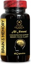 Soutien Cerveau et Mémoire - Supplément Cerveau Naturel, Alerte, Gingko Biloba, Focus & Concentration, Soutien Cognivive - 1 Bouteille 60 Capsules