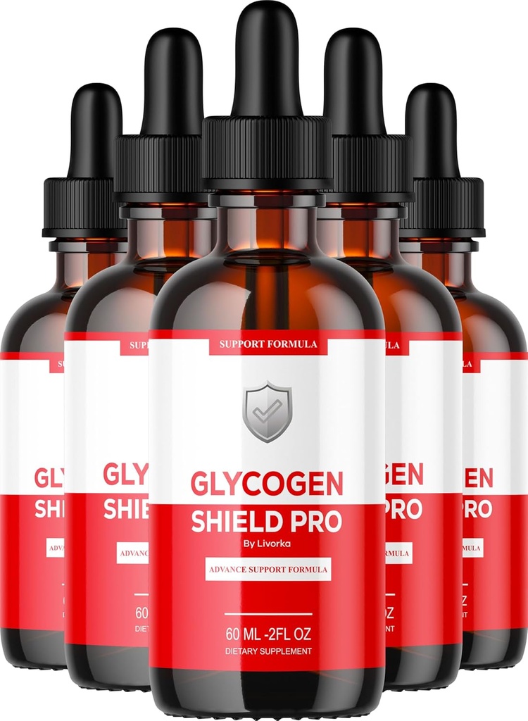 (5 Pack) Glycogen Shield Pro - Glycogen Shield Pro gouttes, GlycogenShield Pro gouttes, GlycogenShield Pro Support, Glycogen Shield Pro Support, Glycogen Shield Pro Supplément, 5 bouteilles pour 150 jours