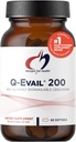 Conceptions pour la santé Q-Evail 200-200mg CoQ10 Ubiquinone hautement biodisponible - Coenzyme Q10 avec MCT + Tocophérols mixtes pour promouvoir l'absorption supérieure - Non-OGM (60 Softgels)